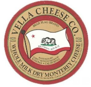 Vella Cheese Co. Monterey Cheese label